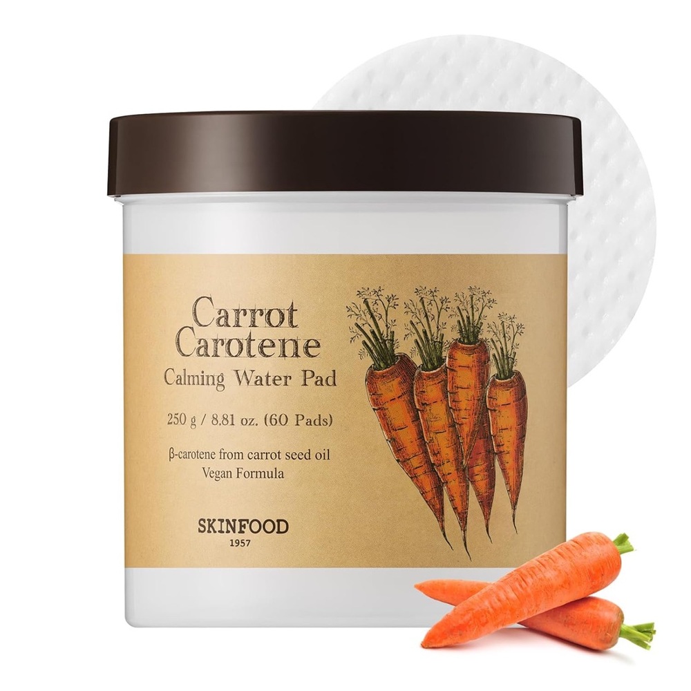 Skinfood Carrot Carotene Calming Water Pad- vegan, calm, soothing, hydrating